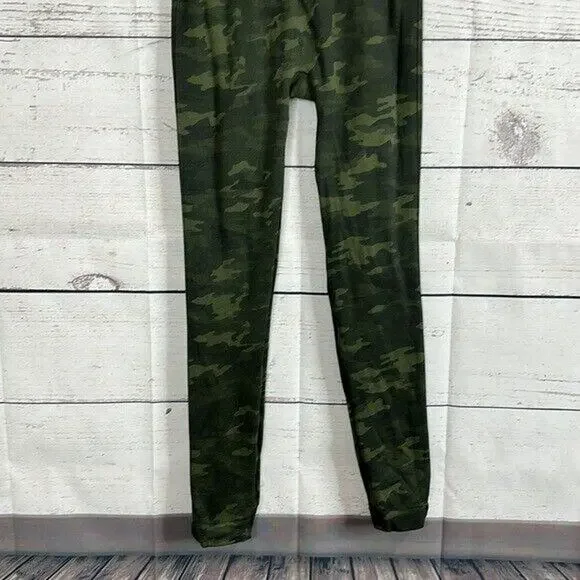 Spanx Camo Leggings Womens Small Green High Rise Seamless Shaping Slimming - Picture 6 of 8